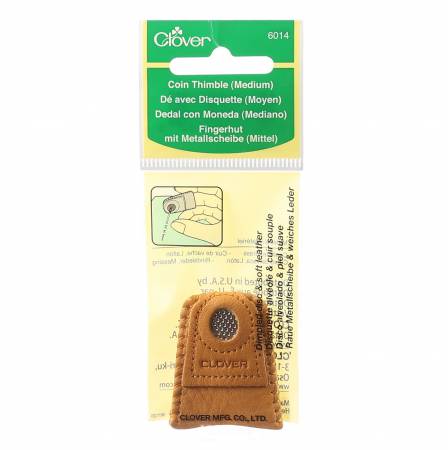 Leather Coin Thimble Medium by Clover (36615)