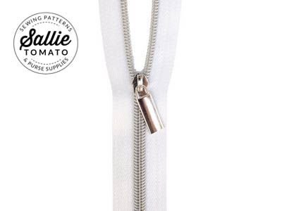 #5 Zippers by the Yard White Tape Nickel Teeth (36679)