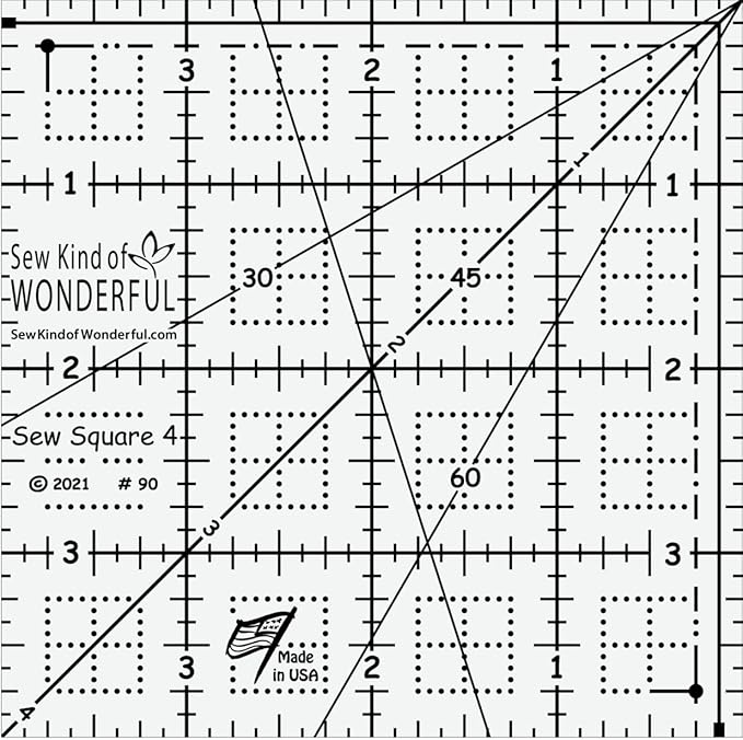 Sew Kind of Wonderful Sew Square 4 Ruler (36735)