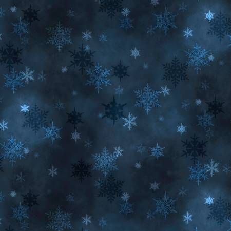 Snowfall Mini Snowflakes Navy SNOF5455-N (36737)