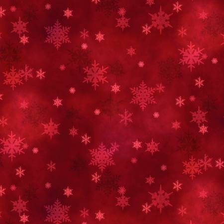 Mini Snowflakes Christmas Red (36738)