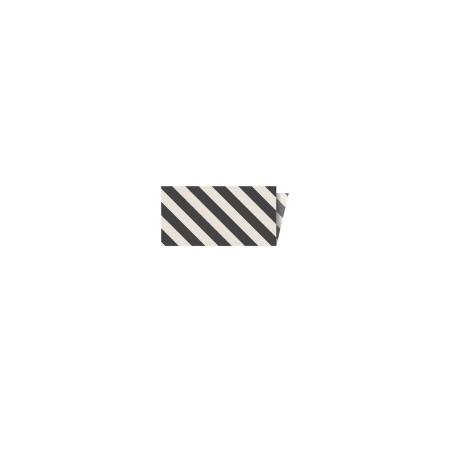 Single-Fold Quilt Binding 1/8" Stripe on Ivory Charcoal (36754)