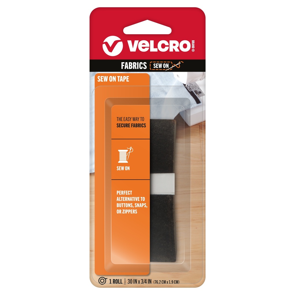 ELCRO(R) Brand Sew-On Tape 0.75"x30" - Black (36768)