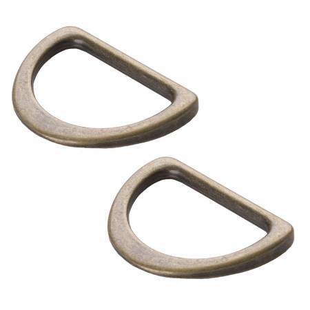-Ring - 1" Set of 2 Antique Brass D- HAR1-DR-AB-TWO ByAnnie (36810)