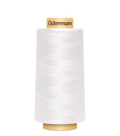 Gutermann Cotton 50 WT Solid 3000yds White Thread (36843)