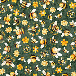 BUZZ, BUZZ, BUZZ - BEE & FLORAL TOSS JUNIPER 2600-31703-F (36850)