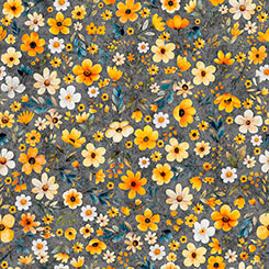 BUZZ, BUZZ, BUZZ - FLORAL DK GRAY 2600-31704-K (36852)