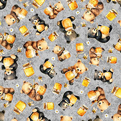 BUZZ, BUZZ, BUZZ - BEARS & HONEY GRAY 2600-31702-K (36857)