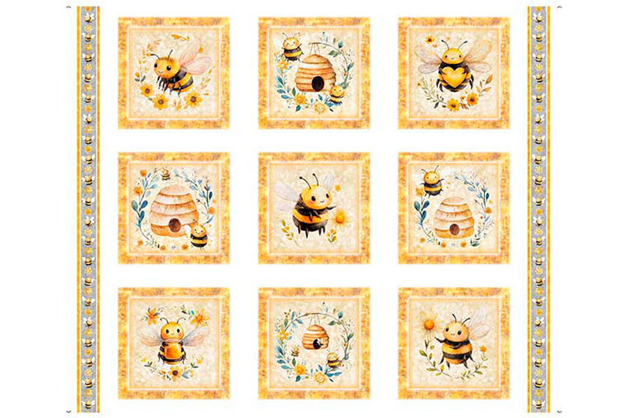 Buzz Buzz Buzz Bees and Hives Picture Patch 36-inch by 42-inch (36862)