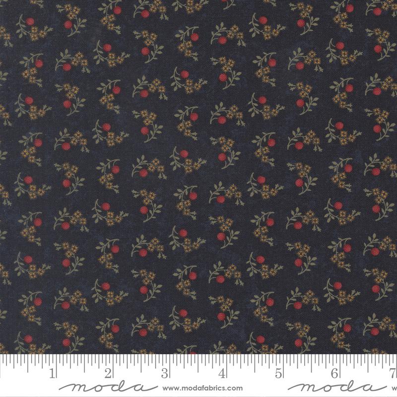 Quail Run Blooms and Berries Indigo 9834 14 (36908)