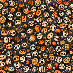 A HAUNTING WE WILL GO SKULL & PUMPKIN TOSS SMOKE (36918)