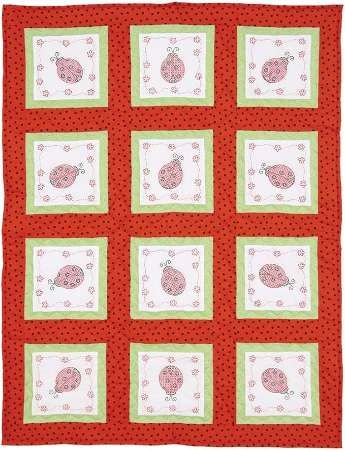 Jack Dempsey Ladybugs 9" Quilt Blocks #737-468 (36957)