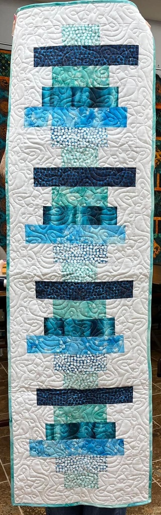 Frosted Window Table Runner Finished Quilt 16 x 54 (36973)