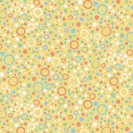 QT Fabrics Little Squirt Flannel Bubbles Icy Yellow (37022)