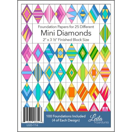 Mini Diamonds Foundation Pad 2 x 3 1/2 finished block size (37059)