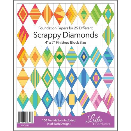 Scrappy Diamonds Foundation Pad 4 x 7 finished block (37060)