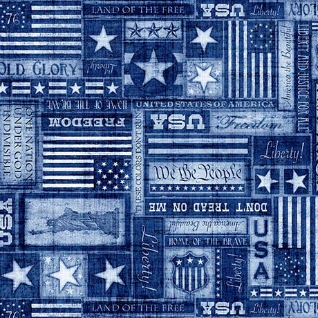 AMERICAN HERITAGE - Americana Text denim (37110)