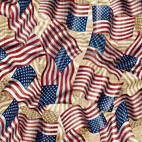 AMERICAN HERITAGE - Wavy Flag cream (37113)