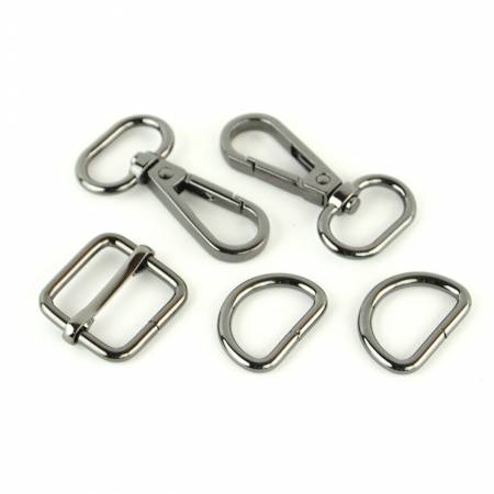 Sallie Tomato 3/4" Style 3 Basic Hardware Set  - Gunmetal (37131)