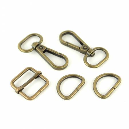 Sallie Tomato 3/4" Style 3 Basic Hardware Set  - Antique (37132)
