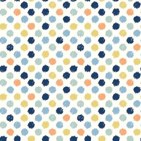 Love You to the Moon Flannel Dots Multi Mostly Blue F18274 (37150)
