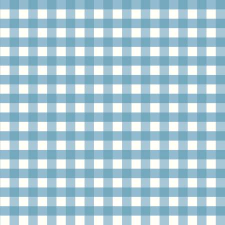 Love You to the Moon Flannel Gingham Blue F18275 (37152)