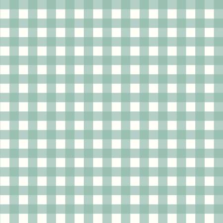 Love You to the Moon Flannel Gingham Powder Mint F18275 (37160)