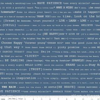 Denim & Daisy Happy Text Denim by Lori Holt C18133 (37189)