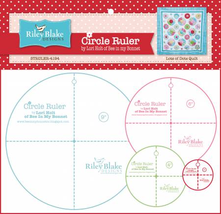 Lori Holt Circle Rulers With 9in , 6in , 4in and 2-1/2in, 4 pcs STRULER-4194 (37205)