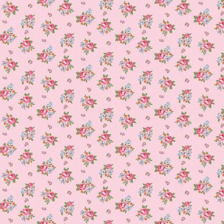 Traditional 30's Scattered Floral C18248 Pink (37224)