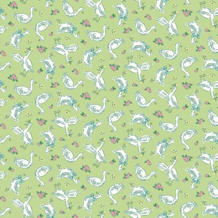 Traditional 30's Geese C18240 Green (37235)