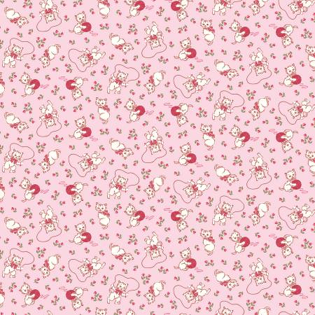 Traditional 30's Kittens C18243 Pink (37239)