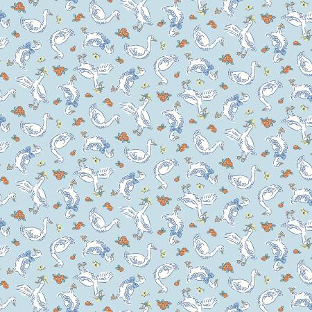 Traditional 30's Geese C18240 Blue (37243)