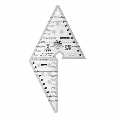 Creative Grids 2 Peaks in 1 Triangle Quilt Ruler (31612)