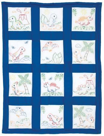 Jack Dempsey Dinosaurs Nursery 9" Quilt Blocks #300-922 (28278)