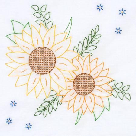 Golden Sunflowers 18 in Quilt Blocks