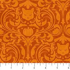 [33339] Hallow's Eve - orange damask (33339)