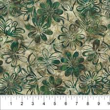 [34112] Heartland - Batik Daisy Toss Artichoke (34112)
