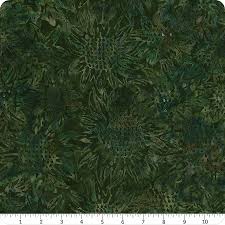 [34091] Heartland - Batik Sunflowers Dark Green (34091)