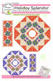 [33635] Holiday Splendor tree skirt & table runner kit (red warm)