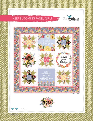 [33130] Keep Blooming Panel Quilt 60"x60"