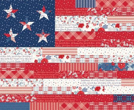 [32069] Land Of The Brave 36" X 43.5" Flag Panel