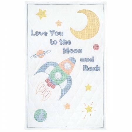 [31935] Love You To The Moon Crib Quilt Top (31935)