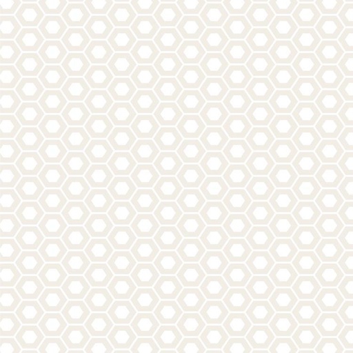 [17530] Muslin Mates Hexagons 9970 11 White (17530)