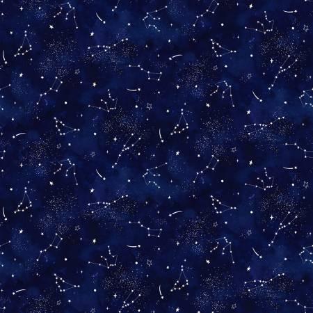 [29823] Navy Constellations Digitally Printed