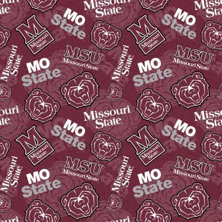 [27783] NCAA-Missouri State Bears Tone on Tone Cotton (27783)