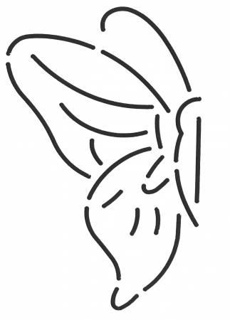 [28791] Quilt Stencil Butterfly 4-1/2in x 3in