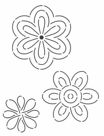 [28801] Quilt Stencil Flowers