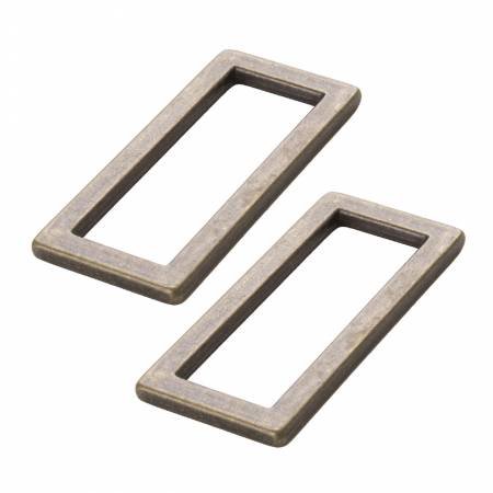 [33487] byAnnie Rectangle Ring Flat 1-1/2in Antique Brass Set of Two (33487)