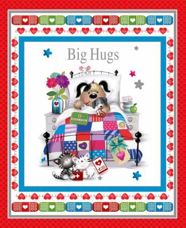 [27465] Red Get Well Banner Panel 36in #153 big hugs